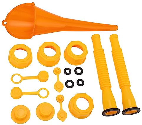 Bouchons D'aération de Bidon D'essence, Kit de Remplacement de Bec de Bidon D'essence Bouchons de Buse de avec Entonnoir pour la Plupart des Bidons en