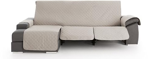 Milica Gepolsterte Husse für Relax-Chaiselongue-Sofa | Geeignet für rechte oder Linke Armlehne | Perfekte Passform für Relaxsitze | Für Haustiere und Kinder geeignet | Größe 240 cm | Farbe Leinen