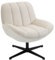 IDIMEX Polstersessel TINOS aus samtigem Velour-Bezug in beige, Besuchersessel im modernen Stil, Wohnzimmersessel mit Metallgestell in Schwarz