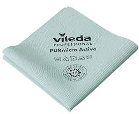 cubex professional Paños multiusos Purmicro Active de microfibra con revestimiento de PUR 38 x 35 cm para una limpieza 100% segura y eficaz (Purmicro Active VERDE, 5 paños)