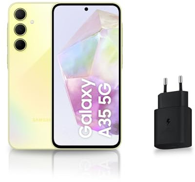 Samsung Galaxy A35 5G, Smartphone Android, 128 Go, Chargeur Secteur Rapide 25W Inclus [Exclusivité Amazon], Smartphone déverrouillé, Lime, Version FR