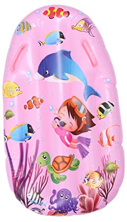 Sosoport Aufblasbares Surfbrett Für Kinder Mit Doppelgriffen Schwimmendes Pool Float Pink Praktisches PVC Material Für Sommerpartys Und Strandurlaub