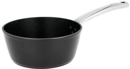 Sitram 713160 Casserole ART DE LA CUISSON en Aluminium Forgé Ø 20 cm H 8,5 cm - tous feux dont induction - Manche ergonomique Inox Riveté - Revêtement noir anti-adhérent sans PFOA