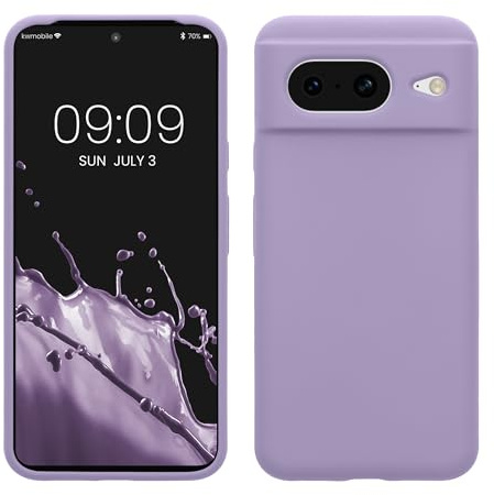 kwmobile Handyhülle für Google Pixel 8 Hülle, für Pixel 8 Case - Hülle Silikon - kabelloses Laden - Veilchen Lila