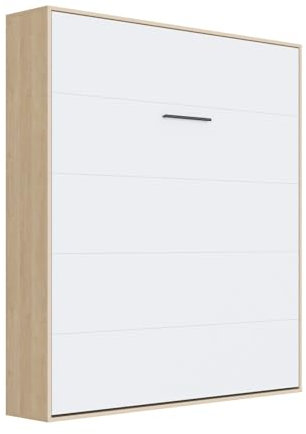 SMARTBett Schrankbett M1 160x200 Vertikal Kaiser Eiche/Weiss