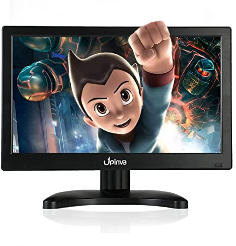Upinva 13.3 Pouces IPS L'affichage Écran de Surveillance Prend en Charge HDMI AV BNC VGA Interface d'entrée USB Affichage de la caméra Haut-Parleur intégré Full HD 1920 x 1080