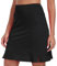 MoFiz golfrock Damen sportrock mit Shorts tenniskleid Skort Damen Knielang für Sommer Schwarz-B L