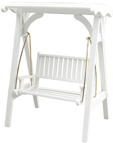 HEMOTON Puppenhausschaukel Revers Brosche Figur Miniatur Broschen Kleidungsbrosche Pfote Saumverzierung Künstliche Dekoration Requisiten Für Kinderbedarf Mädchen Schaukeln Weiß Hölzern