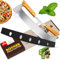 Sefinsecimi Rocker Pizza Cutter with Protective Cover – Stainless Steel Pizza Slicer for Effortless Cutting – Dual Wooden Handles for Safe & Precise Slicing – Ideal for Home & Professional Use