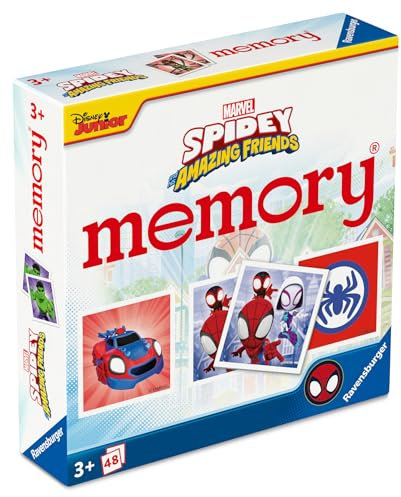 Ravensburger Marvel Spidey & His Amazing Friends Mini Memory Game for Kids Age 3 Years Up - 2 to 6 Players
