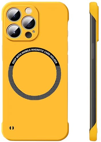 FAOMSEBS Magnética Sin Borde Funda para Móvil iPhone 14 Pro MAX, Compatible con Magsafe (Sensación de Metal Desnudo) Funda Fina Antichoque iPhone 14 Pro MAX Magsafe Cubierta Refrescante Slim 6,7 ''