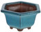 CLISPEED Pot De Céramique Émaillée Contenant pour Et Bonsai Décoration Intérieure Et Extérieure Couleur Bleu Pigeon