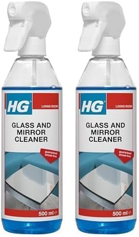 HG Glas- und Spiegel Reiniger 2er Pack – Streifenfreier Glasreiniger für Fenster & Spiegel