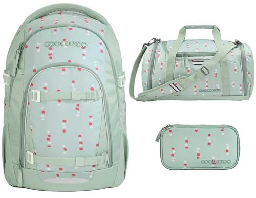 Southbag coocazoo Mate Schulrucksack-Set 3tlg inkl. Schlamperbox und Sporttasche (Dancing Dots V2)