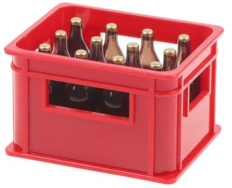Boîte à bouteilles de bière miniature – Petites bouteilles de vin, ornements miniatures | Accessoire photo pour homme, décoration de table pour jardin, pub, bar, décoration d'intérieur | Petites