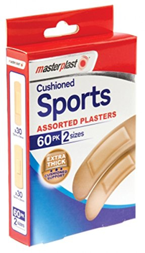 Masterplast Sports Plasters, Flexible, Durable Pack of 60, Natural