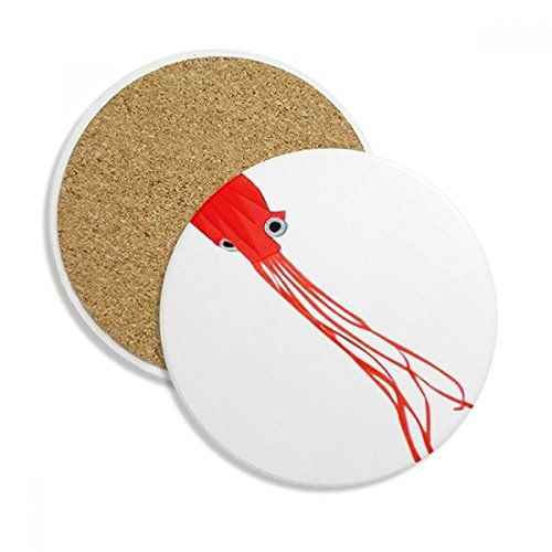 DIYthinker Traditionelle Chinesische Drachen Octopus Pattern Ceramic Coaster-Schalen-Becher-Halter Absorbent Stein für Getränke 2ST Geschenk Mehrfarbig