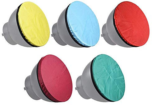 Docooler Fotografie Diffusor weichen Stoff Kit für 7 in 180mm Standard Studio Strobe Reflektor Licht weichen Tuch 5 Farben/Set Licht weich