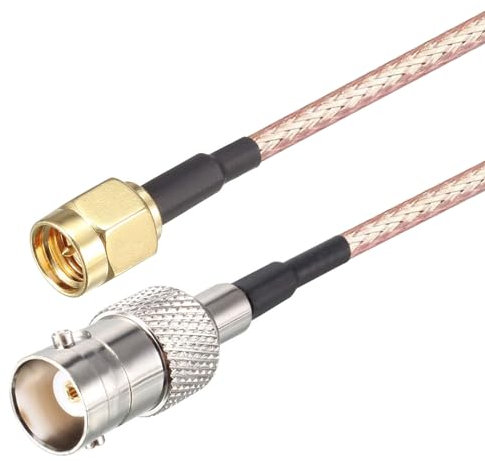 Oiyagai Koaxialkabel RG316, SMA-Stecker mit Pin auf BNC-Buchse, 30 cm, 2 Stück