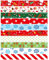 FEPITO 300 Pcs Festive Paper Chains Merry Christmas Craft Paper Chains for Christmas and Festive Party Decorations,10 Style
