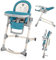 LIONELO Cora Kinderhochstuhl, hoher, verstellbarer Stuhl, abnehmbares Tablett, rutschfest, 6 bis 36 Monate, 5-Punkt-Sicherheitsgurt, Belastbarkeit bis 15 kg BLAU