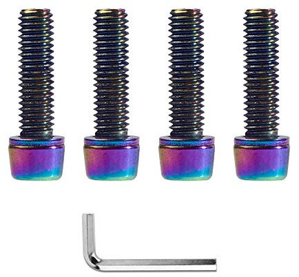DAZISEN Vis de Vélo - 5 Pièces Vis de Résistance à Rouille pour Vélo de Montagne VTT, M5*17