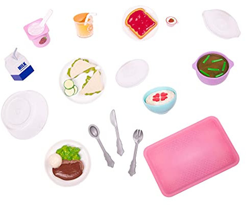 Our Generation – Spielnahrungs-Set – Frühstück, Mittagessen und Abendessen – 46 cm Puppenzubehör – Fantasiespiel – Spielzeug für Kinder ab 3 Jahren – Feel Better Munchies
