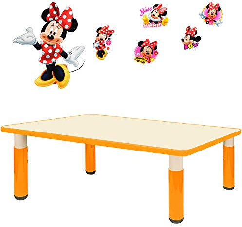 Kindertisch/Tisch - höhenverstellbar - Größen & Motiv & Farbwahl - Minnie Mouse/orange - 1 bis 8 Jahre - Plastik - für INNEN & AUßEN - Kindermöbel - für K..