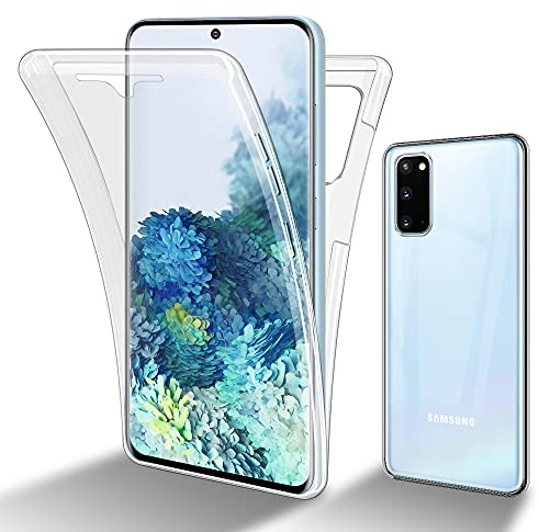Cadorabo Hülle kompatibel mit Samsung Galaxy S20 Schutzhülle TPU Silikon Case 360 Slim Kratzfest Weiche Gummi mit Rundumschutz Case Hülle für Galaxy S20 in Transparent