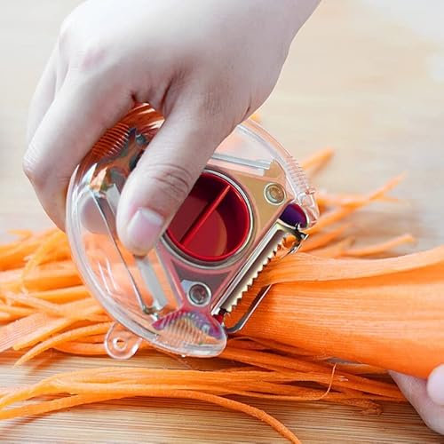 1PC Multifunction Kitchen Fruit Grater for Vegetables Potato Carrot Peeler Slicer 3 in 1 Scraper Novel Kitchen Gadget-Random Color