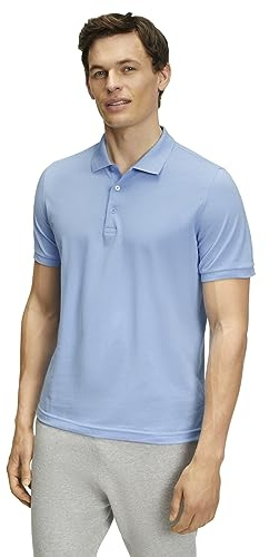 FALKE Herren Polohemd Basic Polo Shirt Piqué M Pl Baumwolle weich hautfreundlich bequem sehr leicht 1 Stück, Blau Sky Blue 6807, L