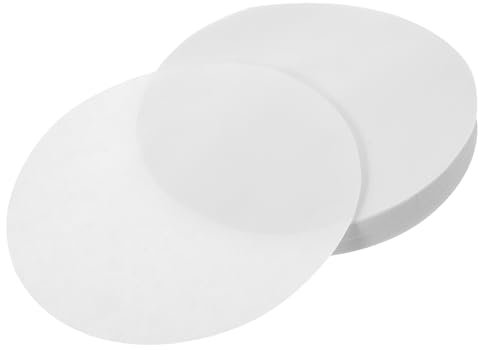 Hemobllo 100 Pezzi Carta Filtro Qualitativa, Laboratorio Carta Filtrazione, Media Filtro Carta, Bian co Carta Filtro Qualitativa, per Applicazioni di Laboratorio e Determinazione di Liquidi