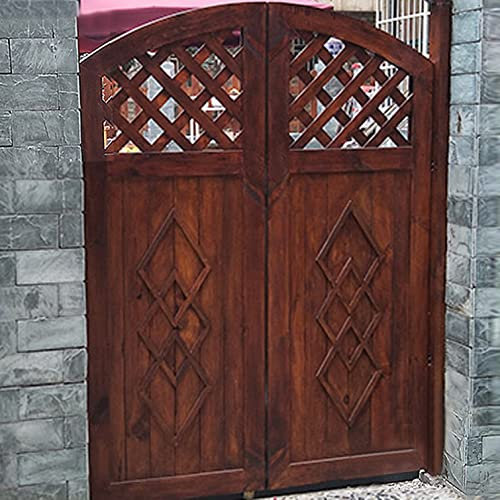 Saloontüren Schwingtüren Cafe Türen,Retro Café Schwingtür,Massivholz Cowboy Tür,Bar Küche Trennwand Tür,Badezimmer Flur Garten Zaun Tor,mit Scharnieren,Anpassbar (W95xH95cm(38x38in))