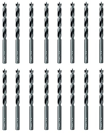 SALI Juego de brocas de madera de 16 piezas Juego de brocas de madera de acero al carbono de 6mm para madera dura, contrachapado, plástico agujeros redondos en todo tipo de madera, perfecto para