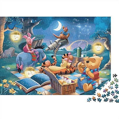 Winnie Puuh Classic – Puzzle animierte Charaktere 1000 Teile, Panorama, Geschicklichkeitsspiel Für Die Ganze Familie, Erwachsenenpuzzle Ab 14 Jahren 1000pcs (75x50cm)