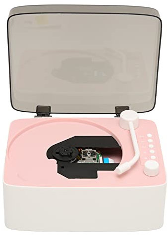 Retro-Grammophon-CD-Player, 2400 MAh Tragbarer Vintage-Musikplayer mit, USB, 3,5-mm-Eingangsausgang, für Zuhause, Schlafzimmer, Fitnessstudio (Stift)