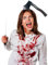 Hatstar Axt Beil im Kopf | Haarreif Kopfschmuck | für Halloween Zombie Kostüm | Horror Grusel Haarschmuck blutig | Accessoire zu Karneval & Fasching | für Damen und Herren