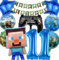 Minercraft Geburtstagsdeko junge Geburtstag Deko Junge Miner Gamer Luftballon Geburtstag Deko Geburtstag Set Geburtstagsdeko Junge Party Deko Tortendeko Kuchen Deko (11th)