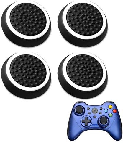 Siqian 4PCS Thumb Grips for Ps5 & Ps4 Controller, Silicone Cover, Joystick Protection, Convex & Concave Design
