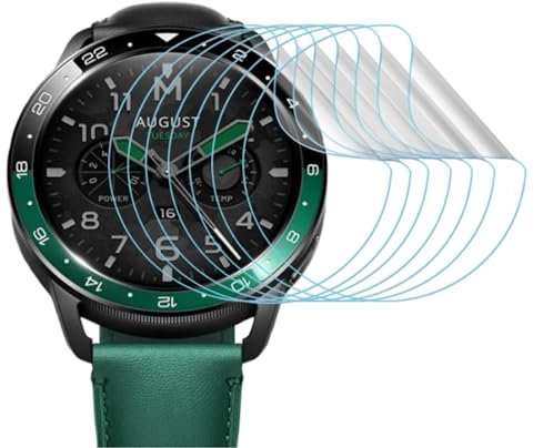 Renwox 5pcs Película hidrogel Protector de pantalla para Xiaomi Watch S1 Active 1.43 Película tpu de protección transparente flexible de alta definición [sensible al tacto]
