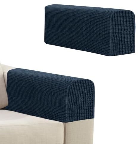 Niuoppy 2Pcs Armchair Covers Protectors Slipcover, Sofa Arm Covers Anti-Slip, Thickened Arm Rest Covers for Sofa, Chair Arm Cover for Sofa Protector Couches Recliner (2, Dark Grey)