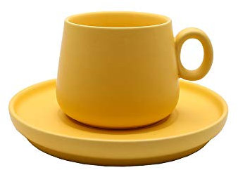 generic Belle Tasse En Porcelaine 250 Ml Tasse À Café Et Sauce Set, 8.45Oz Lait Lisse Tasse Avec Poignée Coco Tasse À Dessert Tasse À Boisson Mélangée Tasse Parfaite Pour Le Bar de Noël/K Bleu/Jaune