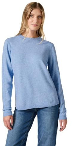 Cecil Damen B302781 Feinstrickpullover, Whisper Blue Melange, XXL EU
