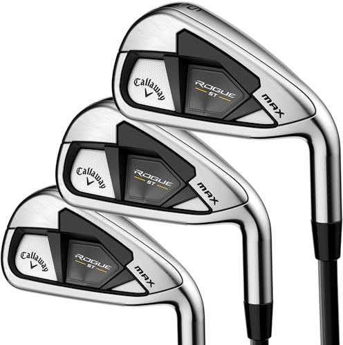 Callaway Golf 2024 Rogue ST Max Iron Set (Right, Steel, Stiff, 5 Iron - PW,AW)