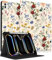 Pegmode Funda para iPad Pro de 11 pulgadas 2024 (M4 5ª generación), bonita funda tipo libro para mujeres y niñas, diseño floral kawaii con soporte para lápices, funda inteligente para iPad Pro 11 2024