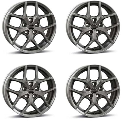 4x Borbet Felgen Y 8.0x18 ET40 5x100 titan matt kompatibel mit Mazda 2 Hybrid