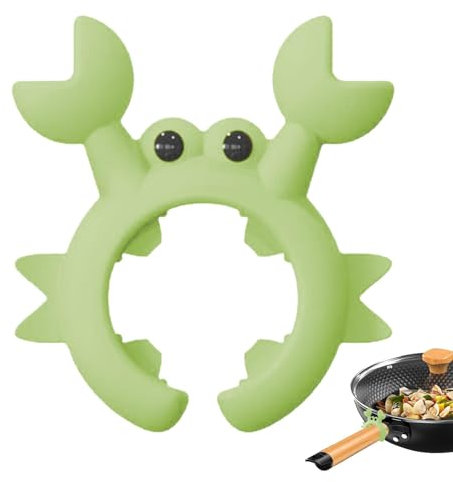 Lot de 4 supports à ustensiles en forme de crabe pour casserole, support de cuillère en silicone pour spatule en forme de crabe, support universel pour spatule en silicone en forme de crabe