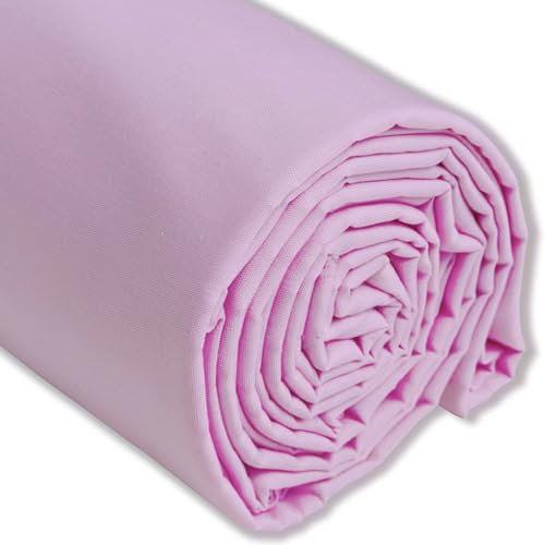 IPEA Baumwollstoff Popeline Rosa - 200 cm x 150 cm - Made in Italy - Meterware zum Nähen, Bekleidung, Futter, Wohnaccessoires, Patchwork, Stoff einfarbig zum Nähen