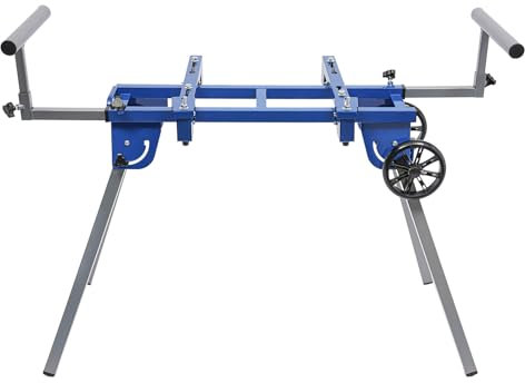 Donened - Untergestell Arbeitstisch, Kappsägen Untergestell, Maschinengestell, Höhe 870mm, Mobile Werkbank, Kappsägen-Werkbank für Kapp & Gehrungssägen (Mit Rädern)