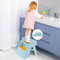 Growaystory Marchepied Pliable pour Enfant, 2 marches, Antidérapant, Anti-basculement, Marche Enfant pour Salle de Bain et Cuisine (Bleu)